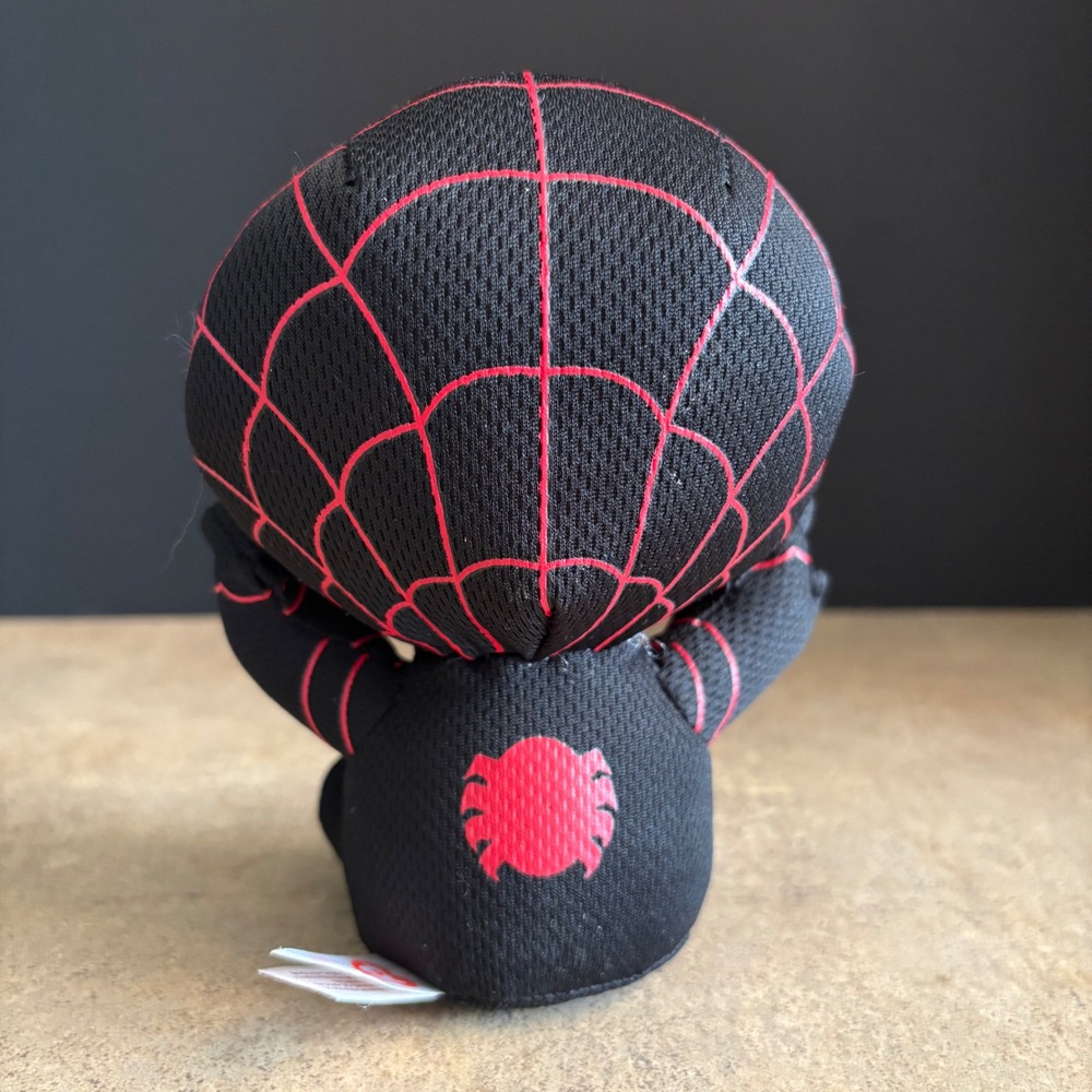 TY Spider-Man Glitter Eyes Plush Beanbag Marvel Toy Black Red Stuffed Animal 6" - Picture 2 of 4